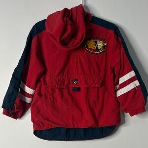 Vintage Red and Black Hooded Jacket with Tigger Patch